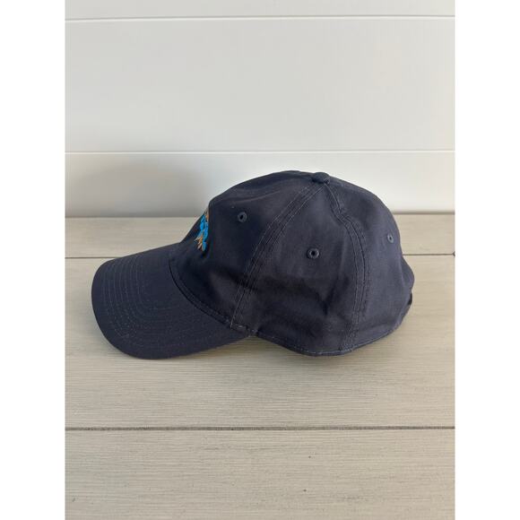 Navy Blue Baseball Cap Embroidered Heart Design Unisex Hat - Picture 2 of 5